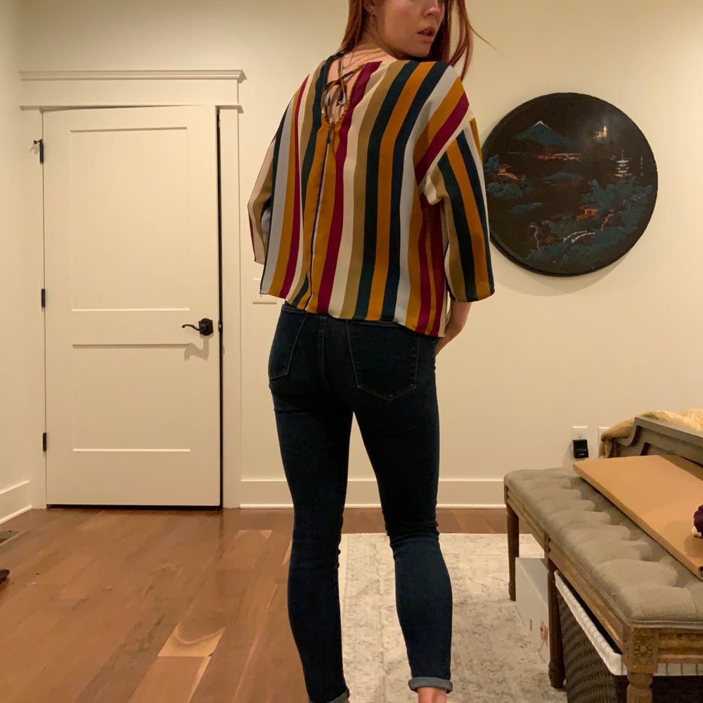 Autumn Striped Blouse - Picture 3 of 4